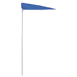 Acheter vidaXL Demi-parasol de jardin avec mât 180x90 cm bleu azuré