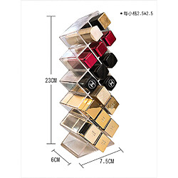 Universal Boîte de rangement de rouge à lèvres empilable 1PCS Organisateur de maquillage transparent Rouge à lèvres acrylique Présentation trapézoïdale haute capacité | Boîte de rangement