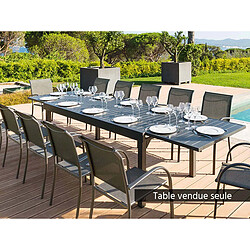 Table extensible rectangulaire alu Piazza 10/12 places Graphite - Hespéride