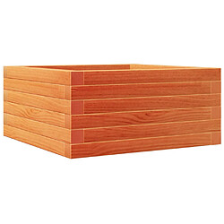 vidaXL Jardinière cire marron 50x50x23 cm bois de pin massif