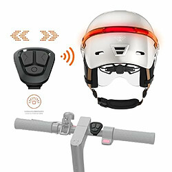 CASR Casque Glow, Casque de Protection LED pour mobilité Urbaine certifié EPI, crème, Taille L, visière trasparente & détachable, avec LED et Clignotants, télécommande Universelle, Taille Ajustable pas cher