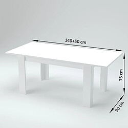 Avis Alter Table de salle à manger extensible, Made in Italy, Table moderne avec rallonges, Console extensible, 140 / 190x90h75 cm, couleur Gris cendré