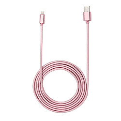 Avis Wewoo Câble or rose pour iPhone X / 8 et ampère 8 Plus / 7 & 7 Plus / 6 & 6s & 6 Plus & 6s Plus / iPad Tête en métal de 2m de style tissé 84 noyaux Lightning 8 broches à de données / chargeur d'USB 2.0,