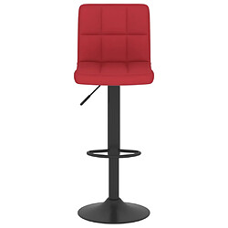 Avis vidaXL Tabourets de bar lot de 2 rouge bordeaux tissu