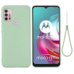 Coque en silicone souple avec sangle vert pour votre Motorola Moto G30/G10