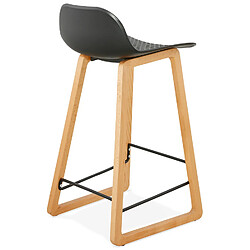 Acheter Alterego Tabouret snack mi-hauteur 'MAKI MINI' noir style scandinave