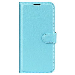 Etui en PU texture litchi, fermeture aimantée avec support bleu pour votre Xiaomi Redmi Note 11 4G (Qualcomm)/Redmi Note 11S 4G