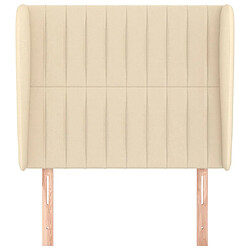 Avis Maison Chic Tête de lit moderne avec oreilles pour chambre - Décoration de lit Crème 103x23x118/128 cm Tissu -MN75197