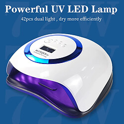 Universal Luminaire UV LED pour ampoules à ongles Lumière de polissage en gel 4 modes avec capteur infrarouge Sèche ongles 42 LED pour manucure Sèche gel | Sèche ongles(Bleu)