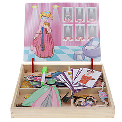 livre magnétique jigsaw puzzle kid jouet éducatif princesse dress up set