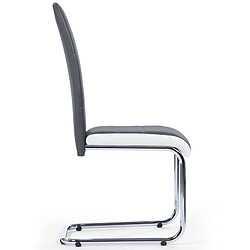 Acheter Idmarket Lot de 4 chaises MIA grises liseré blanc pour salle à manger