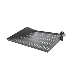 StarTech 2U 48,30cm (19``) Fachboden für Rack - Perforierte, freitragende rack ablage mit zentrierter befestigung - Belüftete rack ablage - Belastbarkeit 91kg - 50cm tief (SHELF-2U-20-CENTER-V) - Rack - Regal - Schwarz - 2U - 48.3 cm (19``)