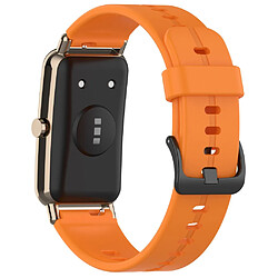 Bracelet en silicone étanche avec boucle, orange pour votre Huawei Watch Fit Mini