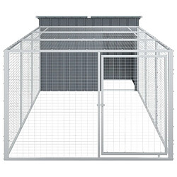 Acheter vidaXL Niche pour chien avec cour anthracite 153x396x110 cm