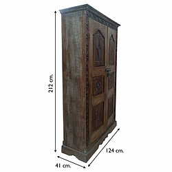 Armoire Alexandra House Living Marron Bois Recyclé 41 x 212 x 124 cm pas cher