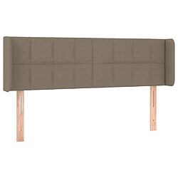 vidaXL Tête de lit avec oreilles Taupe 147x16x78/88 cm Tissu