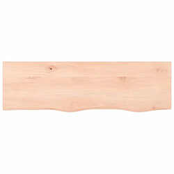 Avis vidaXL Étagère murale 100x30x(2-4) cm bois de chêne massif non traité