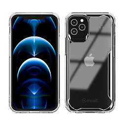 Muvit Coque pour iPhone 12 / 12 Pro Recycletek Renforcée et Antichoc 2M Transparent