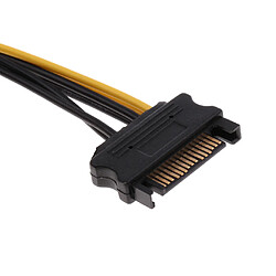 Avis 1x 20cm Sata 15pin Mâle Vers Pci-e Express 6 + 2 Broches Câble D'alimentation Vidéo