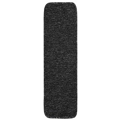 vidaXL Tapis d'escalier 15 pcs 75x20 cm Anthracite Rectangulaire