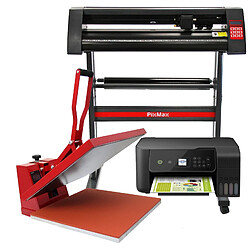 Monstershop Presse à Chaud en Forme de Palourde 50cm, Plotter de Découpe Vinyle & Imprimante