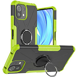 Coque en TPU Anti-empreintes, anti-choc avec béquille pour votre Xiaomi 11 Lite 5G NE/Mi 11 Lite 5G/4G - vert