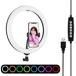 Yonis Ring Light LED 8 Couleurs Pour Vlog Photographie