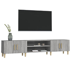 Acheter Maison Chic Meuble TV scandinave gris - Banc TV pour salon Sonoma 180x31,5x40 cm bois d'ingénierie -MN61476