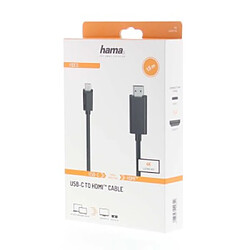 HAMA Câble vidéo, fiche USB-C - fiche HDMI, Ultra-HD 4K, 1,50 m