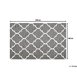 Beliani Tapis en laine gris 140 x 200 cm YALOVA