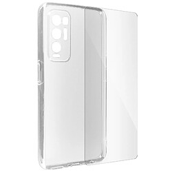 Avizar Coque Oppo Find X3 Neo Souple et Film Verre Trempé 9H - transparent