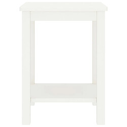 vidaXL Table de chevet blanc 35x30x47 cm bois de pin massif