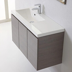 Kiamami Valentina MOBILIER DE SALLE DE BAINS MANHATTAN DE 90 cm GAUCHE AVEC 3 PORTES