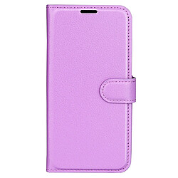 Etui en PU texture litchi, fermeture aimantée avec support violet pour votre Xiaomi Redmi Note 11 4G (Qualcomm)/Redmi Note 11S 4G