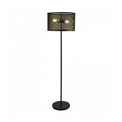 Searchlight Lampadaire résille 2 ampoules noir mat