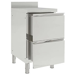 Avis Helloshop26 Armoire de cuisine commerciale 96 cm avec 2 tiroirs acier Inoxydable 02_0000001