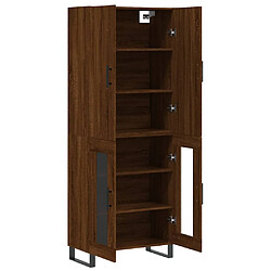 Avis vidaXL Buffet haut Chêne marron 69,5x34x180 cm Bois d'ingénierie