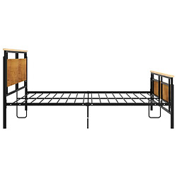 Maison Chic Lit adulte - Lit simple Cadre de lit,Structure du lit Contemporain Métal 200x200 cm -MN38131 pas cher