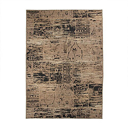 Thedecofactory DJERBA - Tapis aux motifs vintages et orientaux beige 140x200