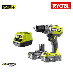 RYOBI Pack Perceuse-visseuse sans fil + 2 Batteries - 18V - 2Ah