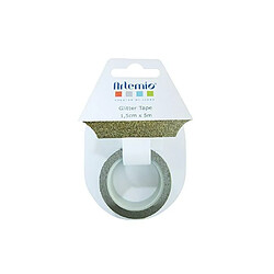 Artemio Masking tape doré clair à paillettes fines