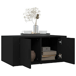 Avis vidaXL Table basse Noir 80x50x36 cm Bois d'ingénierie