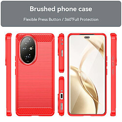 Htdmobiles Coque pour Honor 200 Pro 5G - housse etui silicone gel carbone + verre trempe - ROUGE