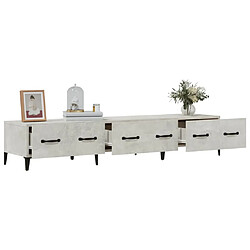 Maison Chic Meuble TV scandinave - Banc TV pour salon Gris béton 150x34,5x30 cm Bois d'ingénierie -MN87593 pas cher