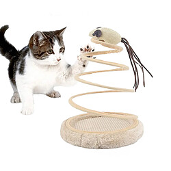 Universal Jouet de chat interactif peluche pliable pivotant drôle chaton jouet gratte tapis en acier inoxydable ressort hélicoïdal jeux pour animaux de compagnie | Jouet de chat