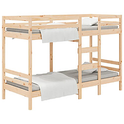 vidaXL Lit superposé sans matelas 75x190 cm bois de pin massif