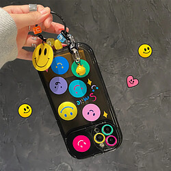 GUPBOO Étui pour iPhone11ProMax Miroir de support de boîtier de téléphone simple Smiley coloré