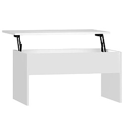 Maison Chic Tabls basse,Table Console pour salon Blanc 80x50,5x41,5 cm Bois d'ingénierie -MN84100