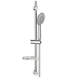 Wirquin Colonne Barre de douche chromee hauteur reglable 70 cm douchette monojet flexible PVC