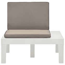 Avis Maison Chic Lot de 2 Chaises de salon de jardin et coussins - Fauteuil d'extérieur Plastique Blanc -MN85830